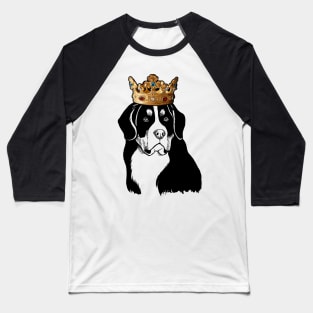 Bernese Mountain Dog King Queen Wearing Crown Baseball T-Shirt